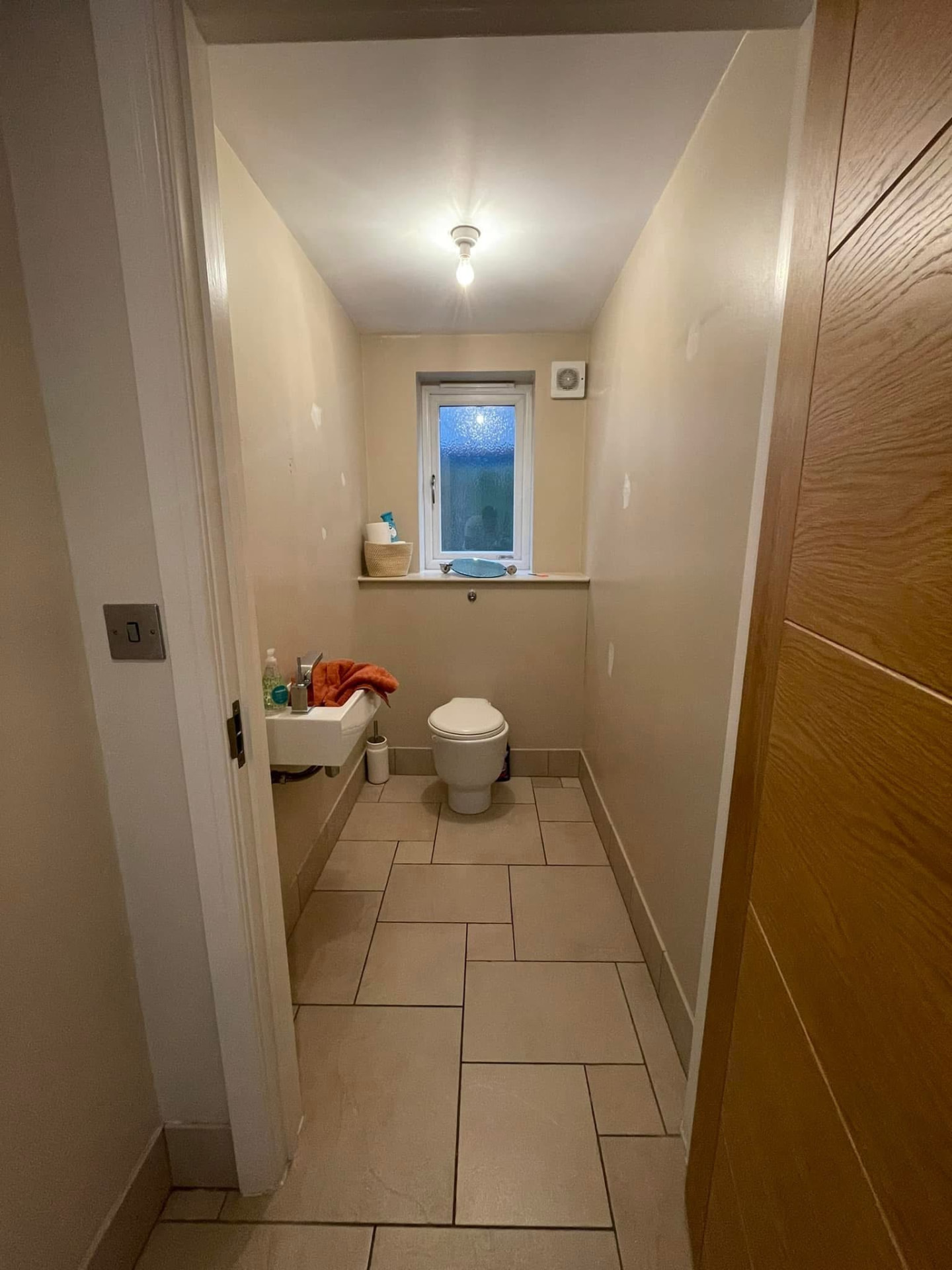 Downstairs cloakroom, before decorating